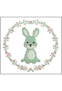 Dec131 - Delicate Bunny wreath